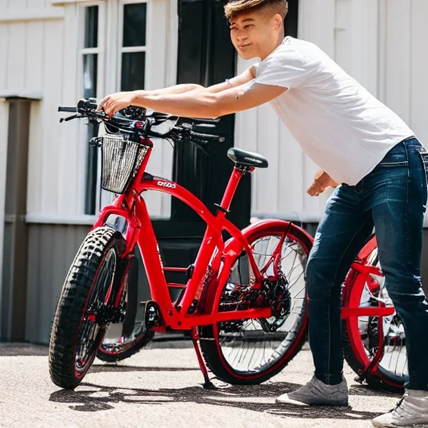 Närbild på ett fatbike-däck